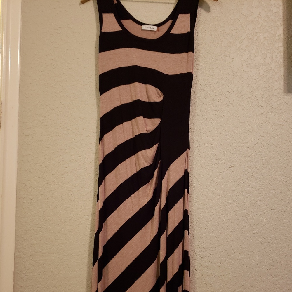 Womens Calvin Klein Maxi Stripped Dress